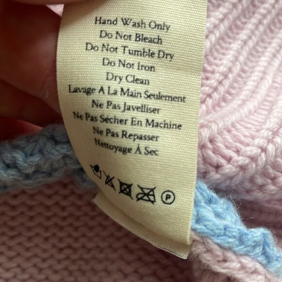 LoveShackFancy Allan Appliquéd Patchwork Knitted  Turtleneck Sweater - Picture 15 of 16